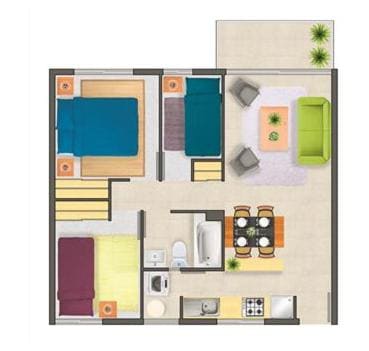 Plano - Departamento en arriendo en VoyalTabo.cl